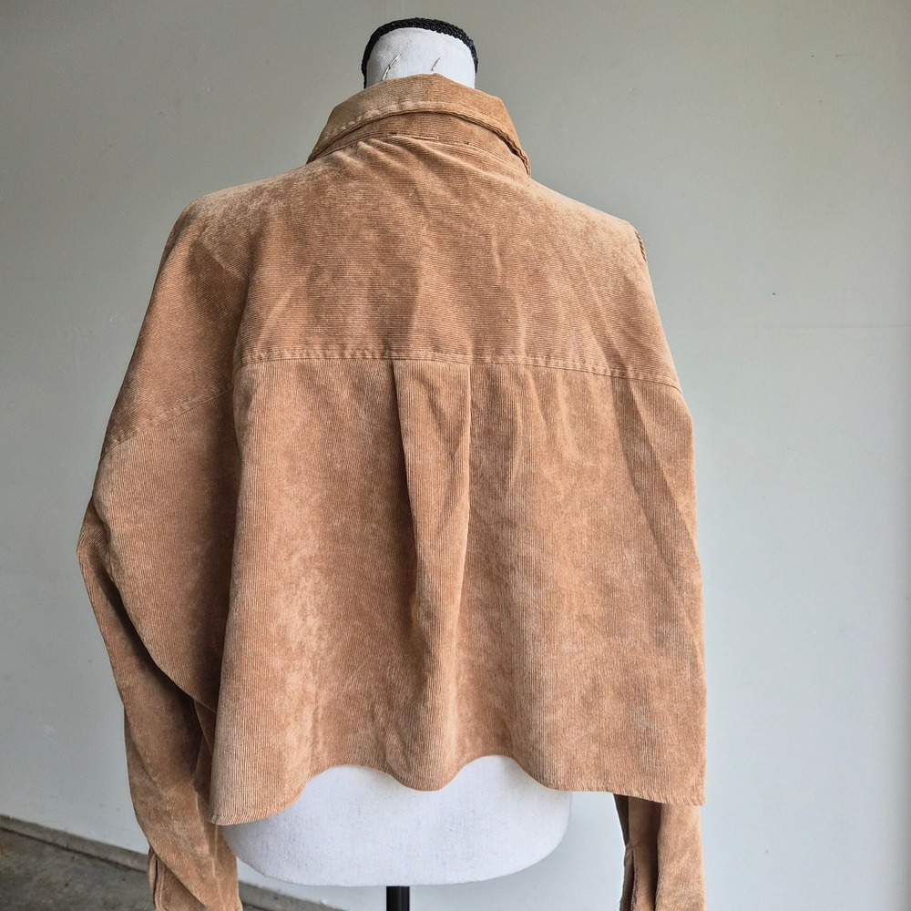 Streetwear Society Corduroy Shacket Women Medium Boxy Western Gorpcore Granola - Picture 3 of 7